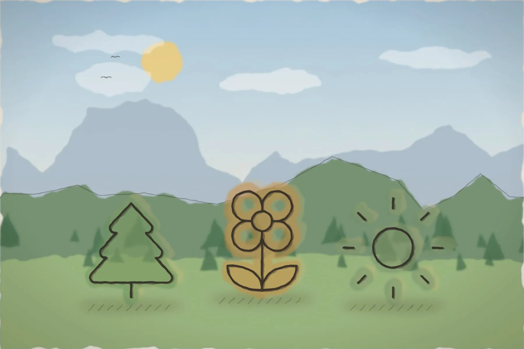 Yoga în pădurea de lângă castel (ilustrație)