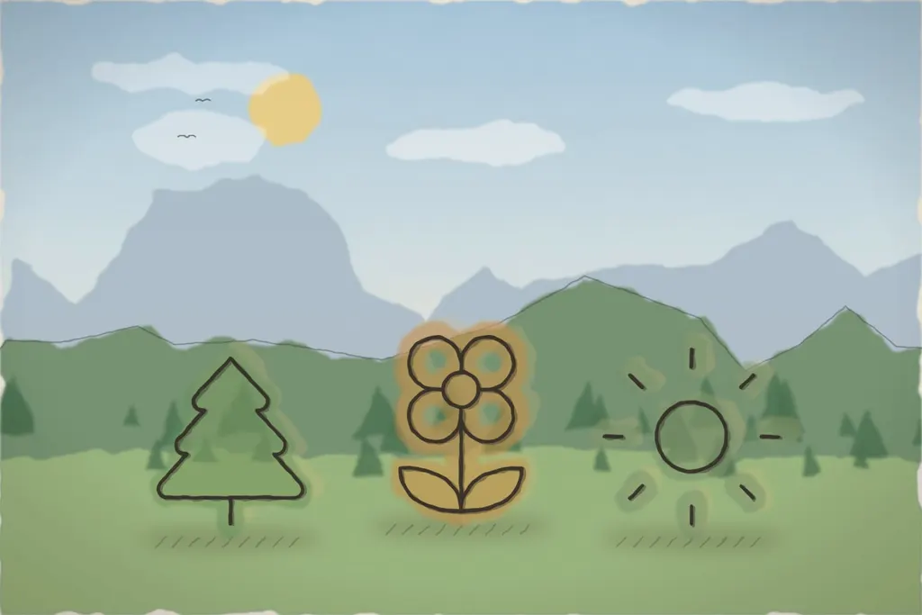 Yoga în pădurea de lângă castel (ilustrație)